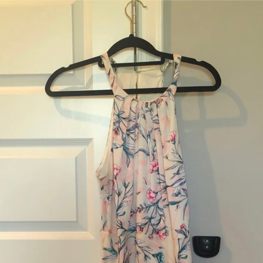 Knee length halter floral dress